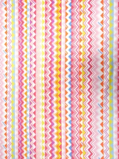 Couverture en 100 % coton avec imprimé zigzag