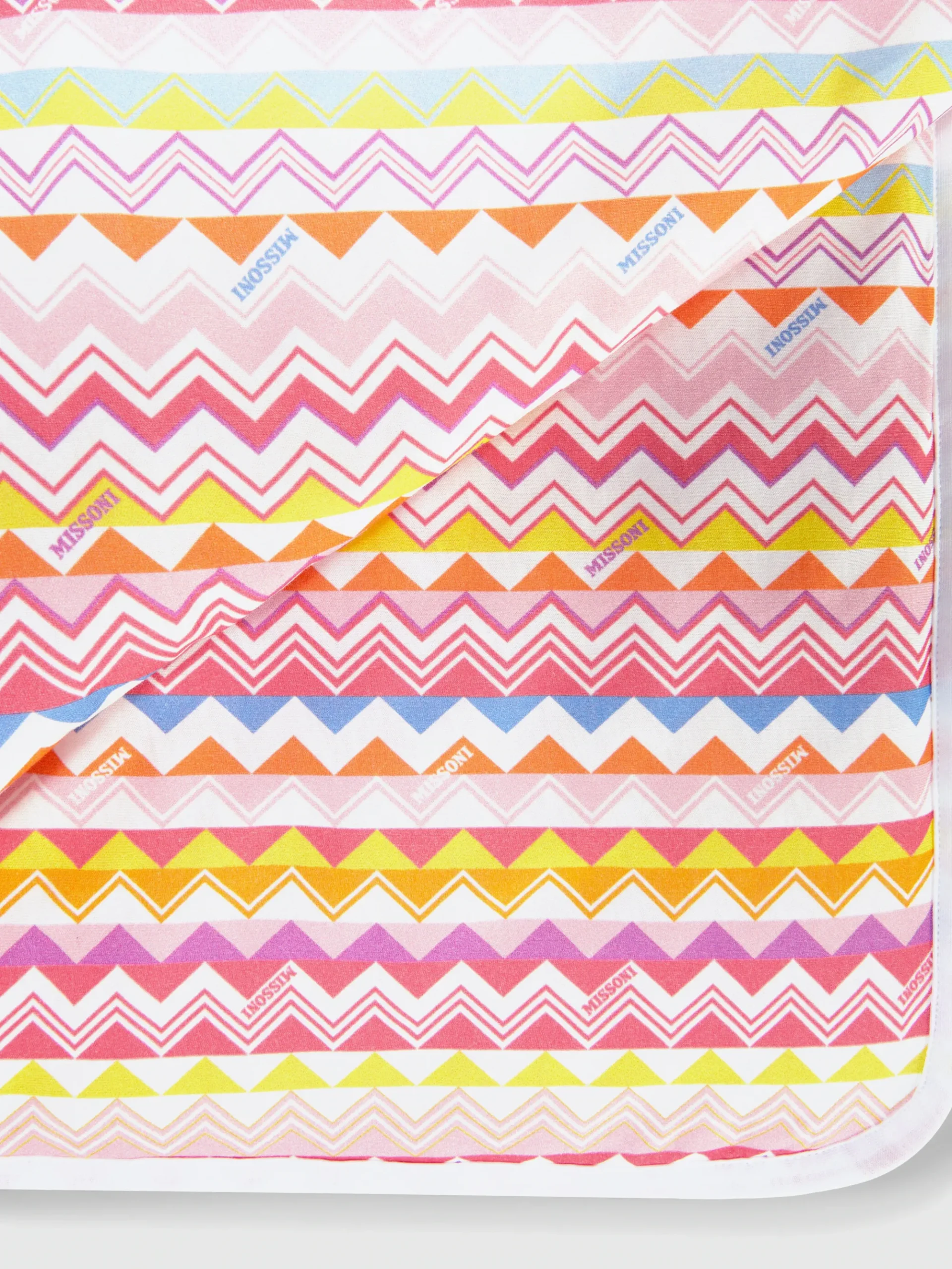 Couverture en 100 % coton avec imprimé zigzag