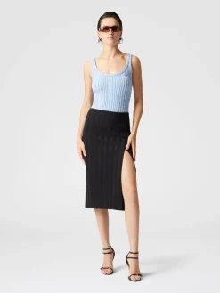 Débardeur côtelé à sequins