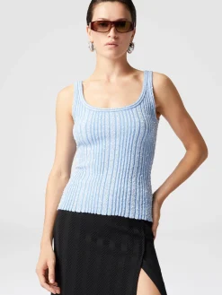 Débardeur côtelé à sequins