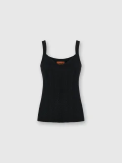 Débardeurs en coton et viscose zigzag ton sur ton