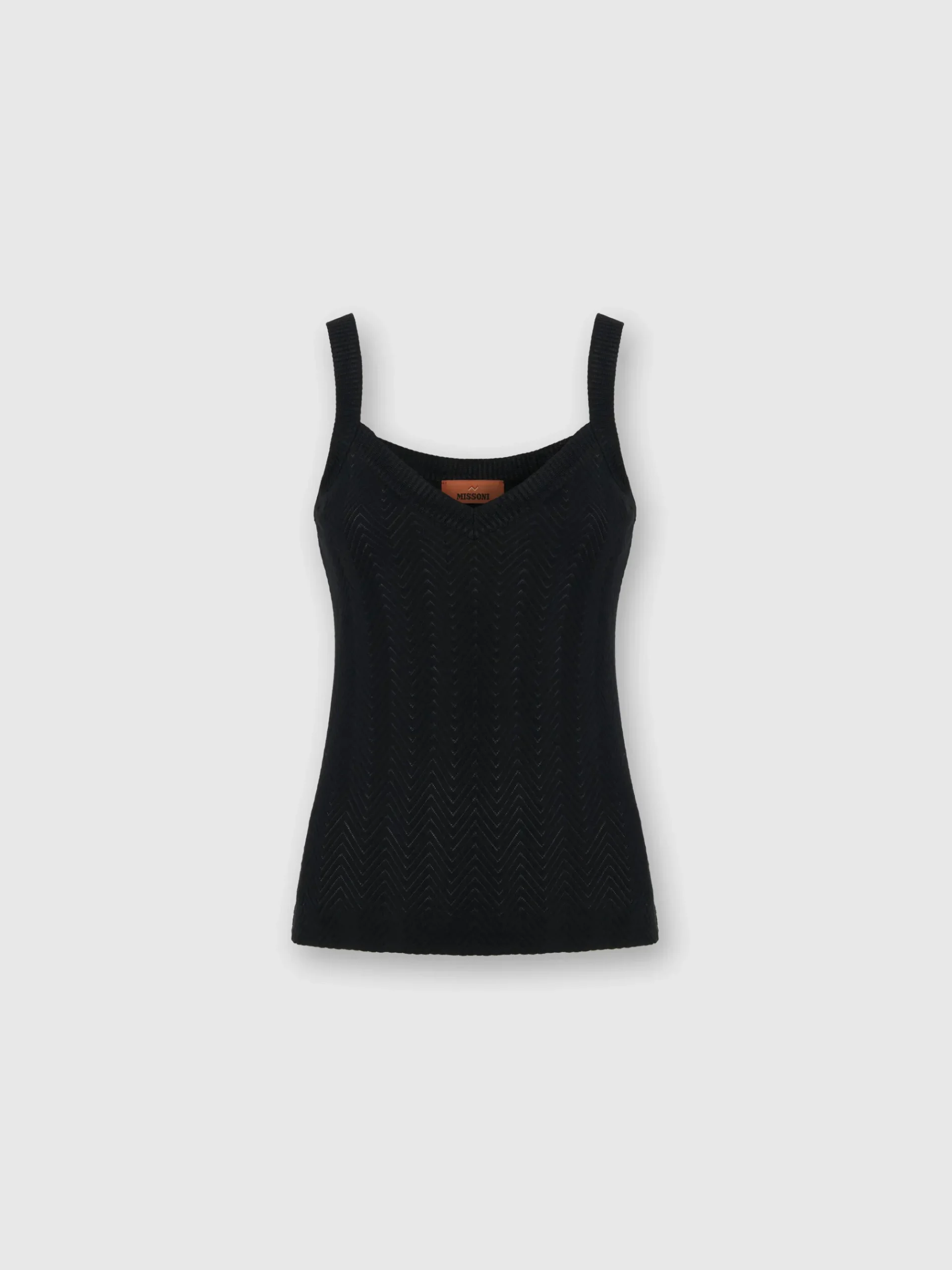 Débardeurs en coton et viscose zigzag ton sur ton