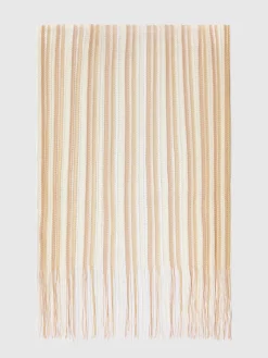 Echarpe rayée avec franges