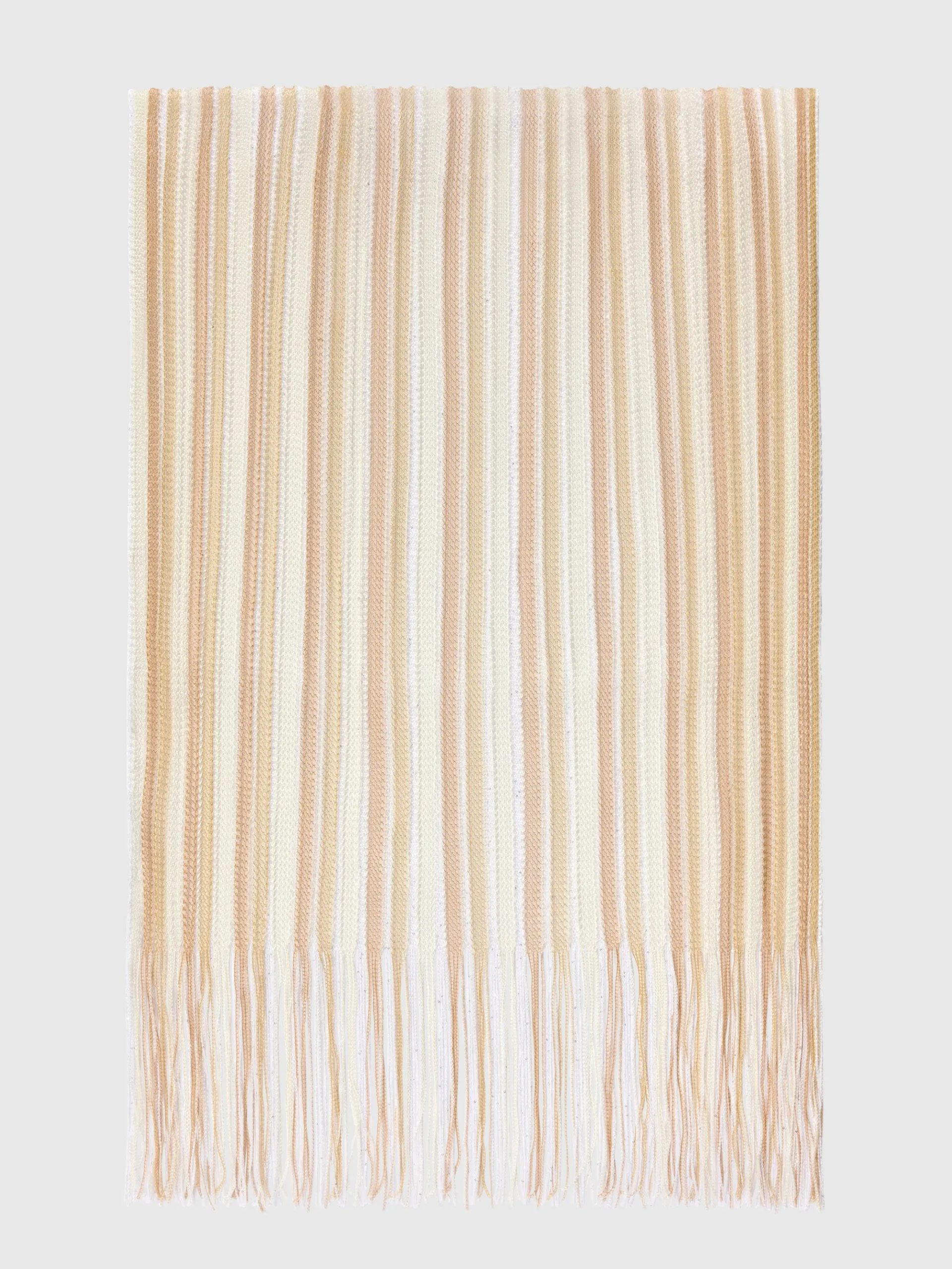 Echarpe rayée avec franges