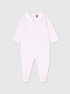 Ensemble barboteuse et bonnet pour nouveau-né en 100 % coton avec motif zigzag