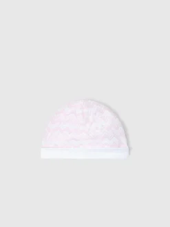 Ensemble barboteuse et bonnet pour nouveau-né en 100 % coton avec motif zigzag