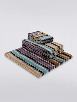 Ensemble de 5serviettes Adam en coton éponge à chevrons