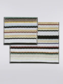 Ensemble de 2serviettes de bain Curt en coton éponge chevron