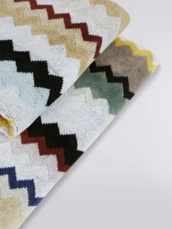 Ensemble de 2serviettes de bain Curt en coton éponge chevron