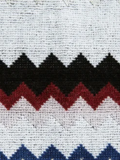 Ensemble de 2serviettes de bain Curt en coton éponge chevron