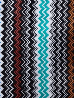 Ensemble de 2serviettes de bain Neoclassic en coton éponge à zigzag