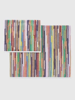 Ensemble de 2serviettes de bain Melody en coton éponge flammé