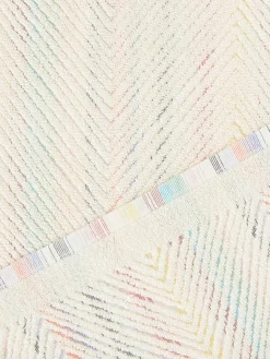 Ensemble de 2serviettes de bain Harmony en coton éponge à chevrons