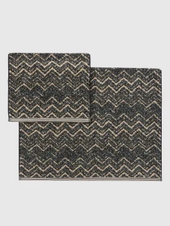 Ensemble de 2serviettes de bain Azul en coton éponge