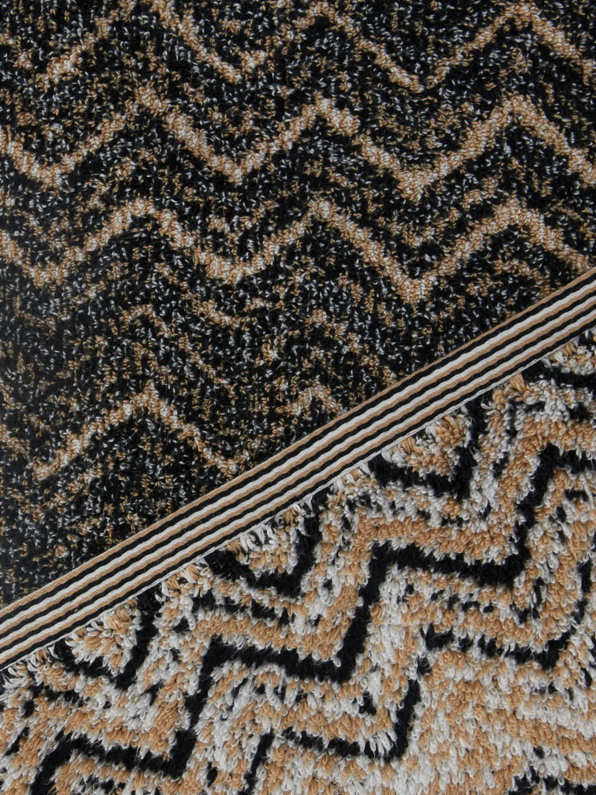 Ensemble de 2serviettes de bain Azul en coton éponge