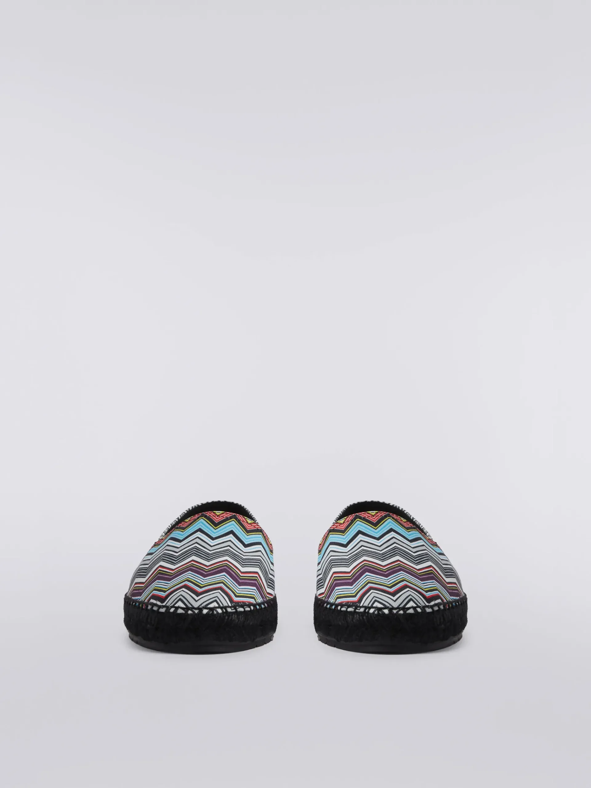 Espadrilles plates en toile imprimée avec logo inscrit