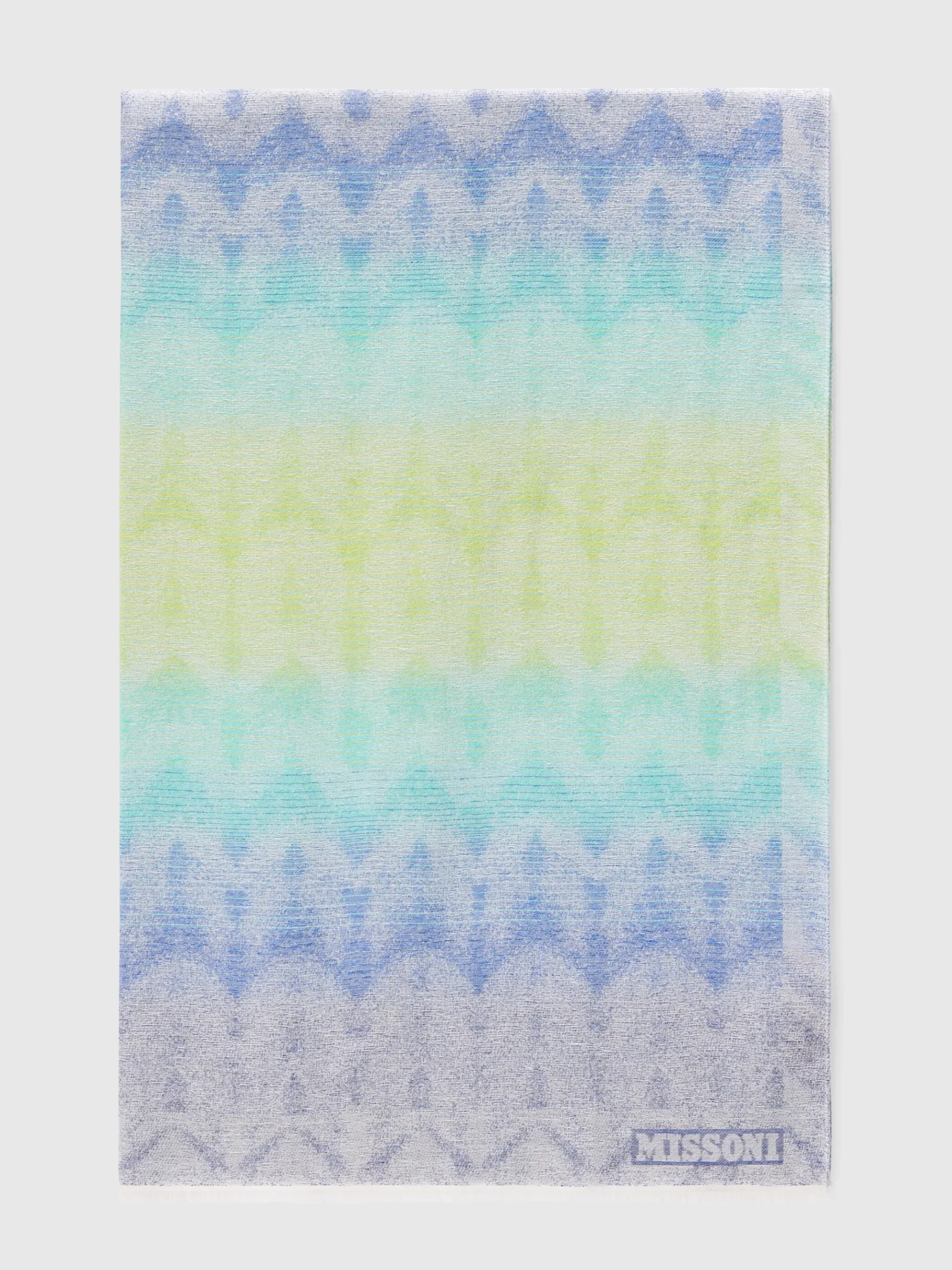 Foulard avec broderie dégradée en zig zag