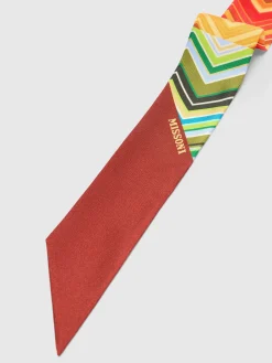 Foulard bandeau en seta zig zag avec logo