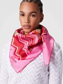 Foulard en pure soie avec imprimé