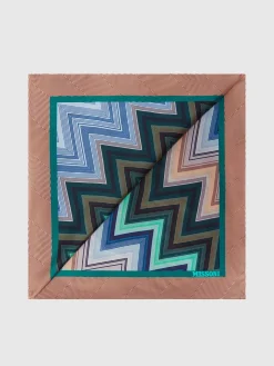 Foulard en pure soie zig zag