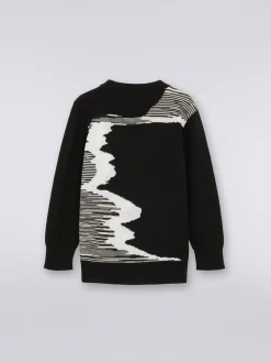 Haut à col rond en pure laine vierge