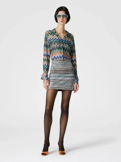 Jupe à paillettes zigzag