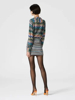 Jupe à paillettes zigzag