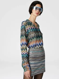 Jupe à paillettes zigzag