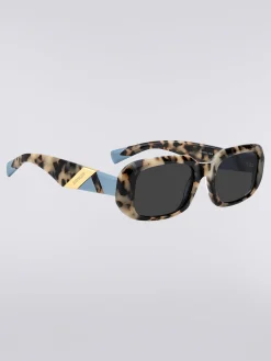 Lunettes de soleil rectangulaires en acétate