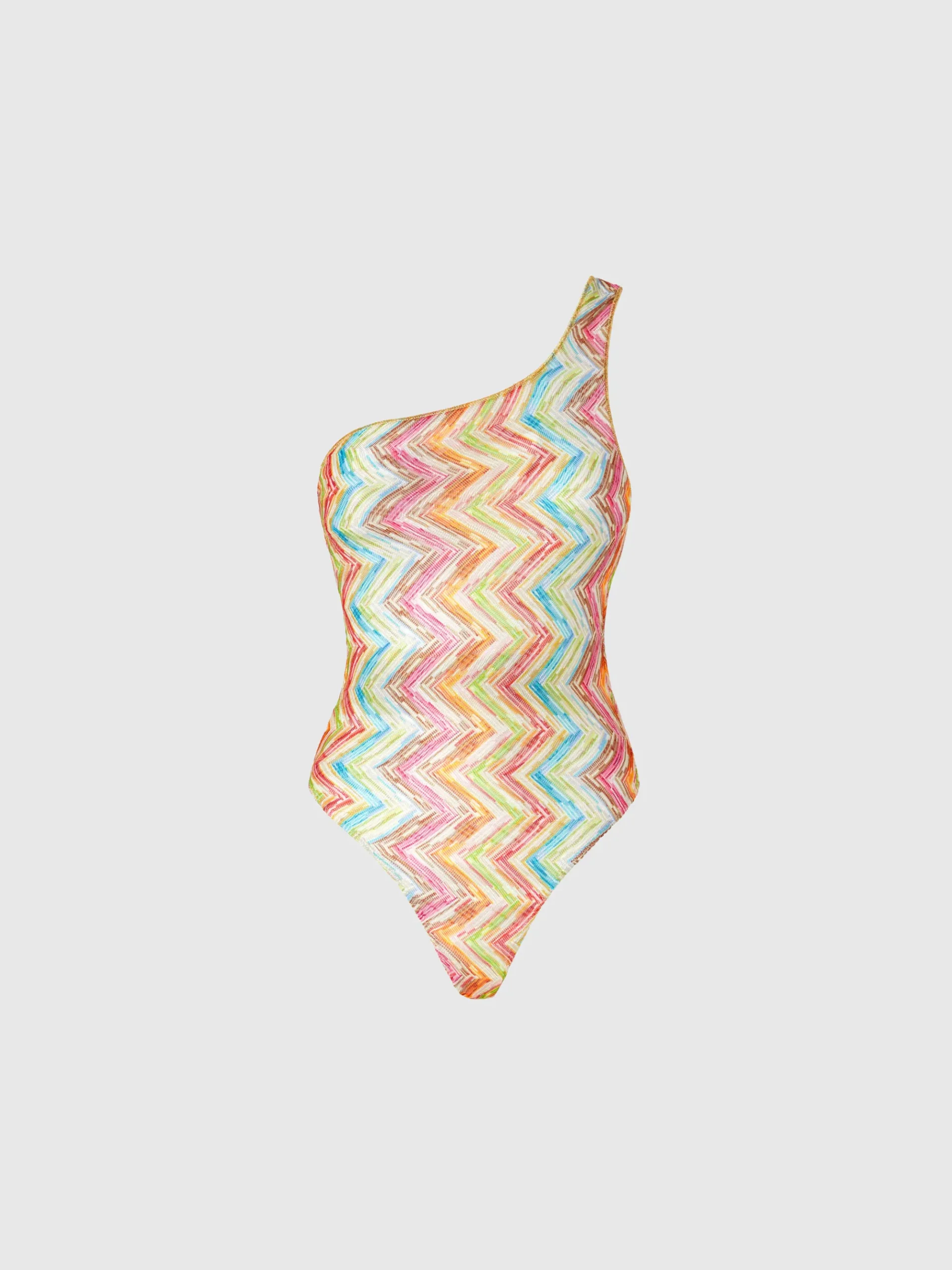 Maillot de bain une pièce asymétrique en tulle imprimé