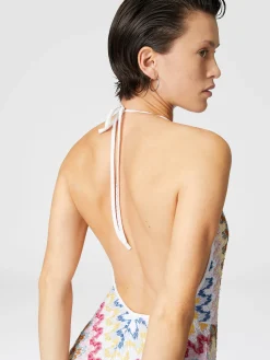 Maillot de bain une pièce en dentelle de viscose lamée