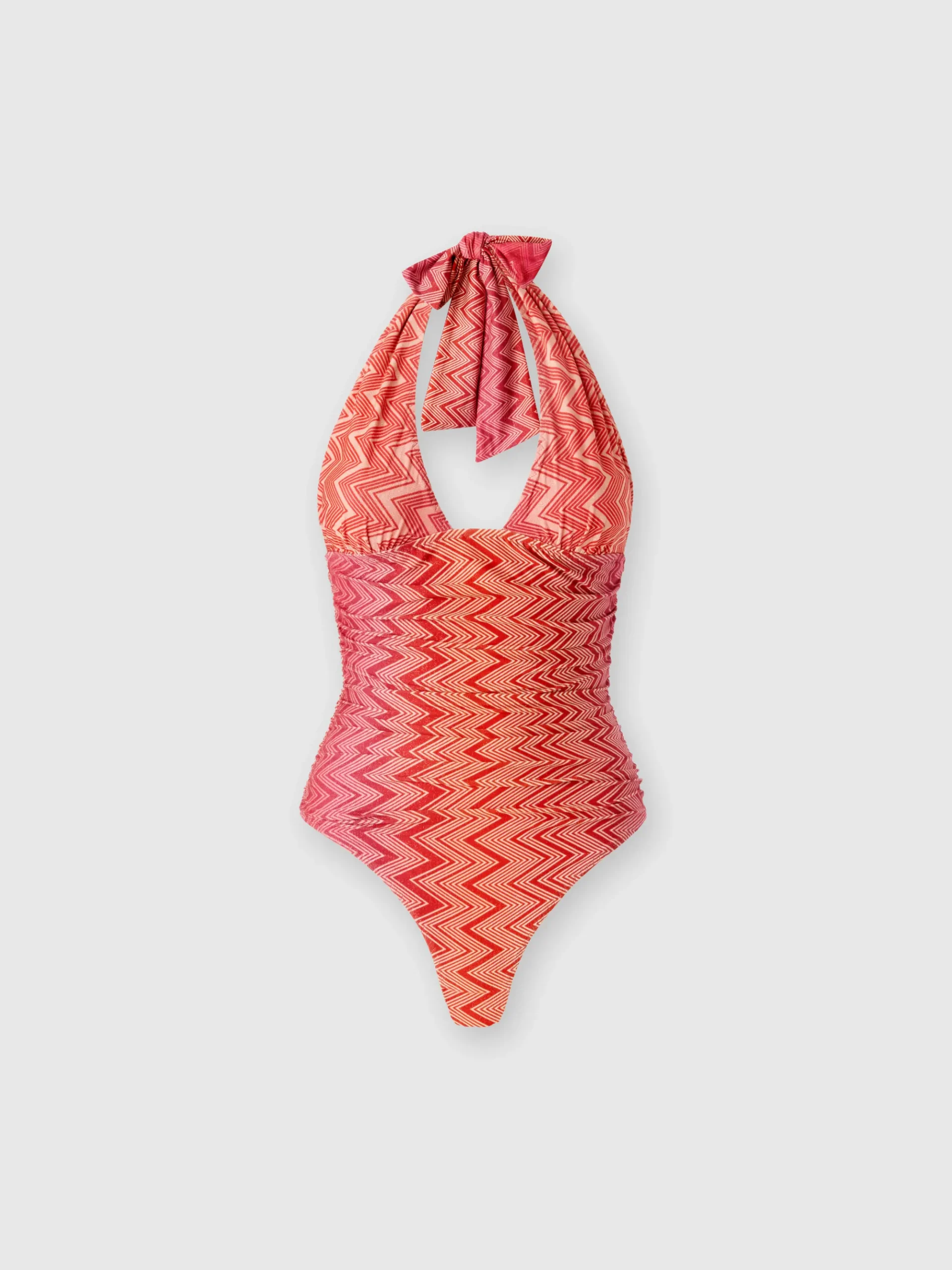 Maillot de bain une pièce en nylon zigzag lamé stretch
