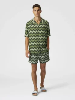 Maillots de bain imprimés en zigzag avec fréquence perturbée