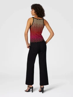 Panier dégradé chevrons en coton et viscose