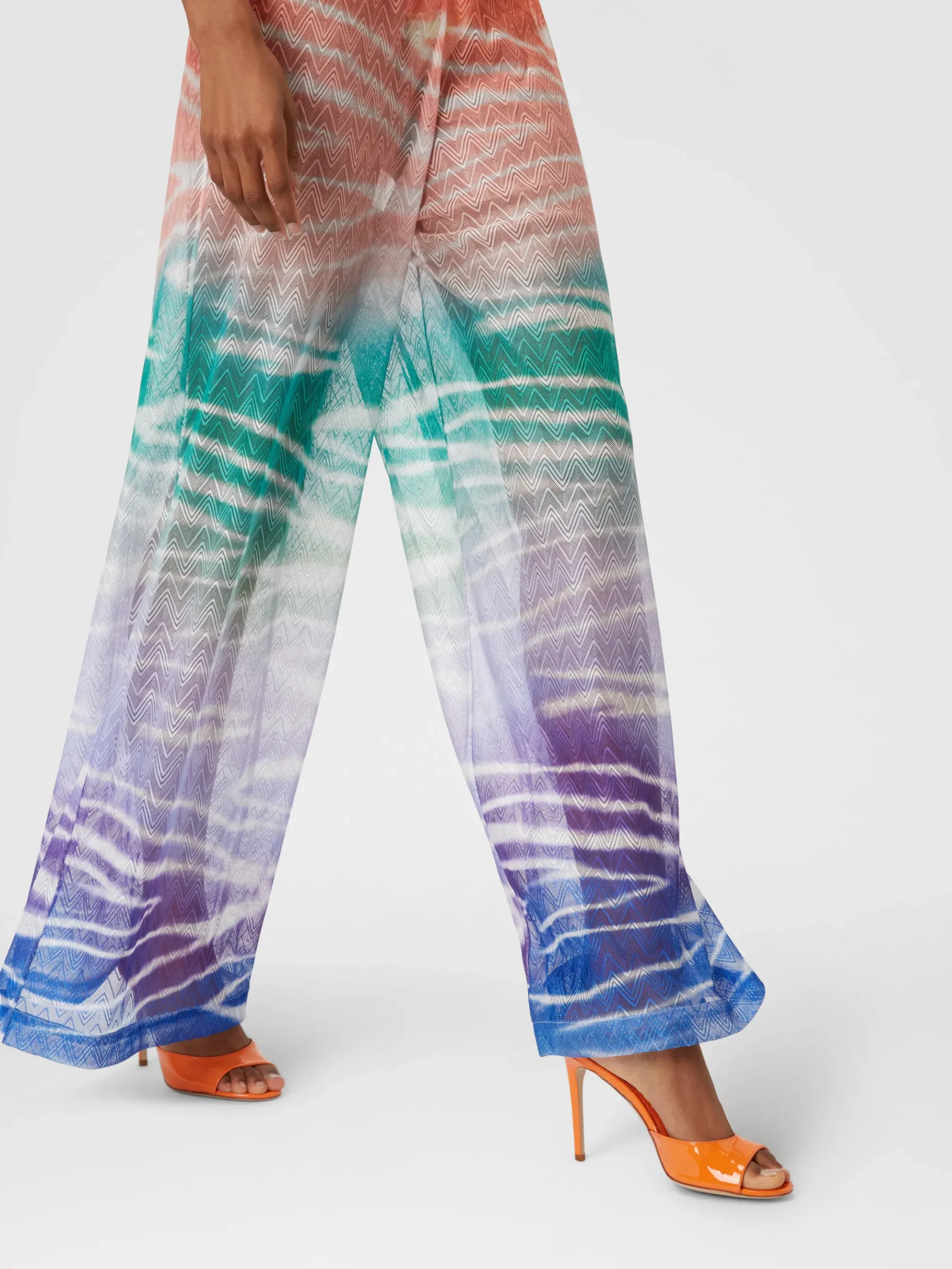 Pantalon de plage à imprimé tie and dye