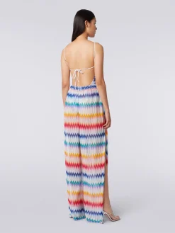 Pantalon de plage à zig zag et lurex