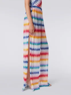 Pantalon de plage à zig zag et lurex