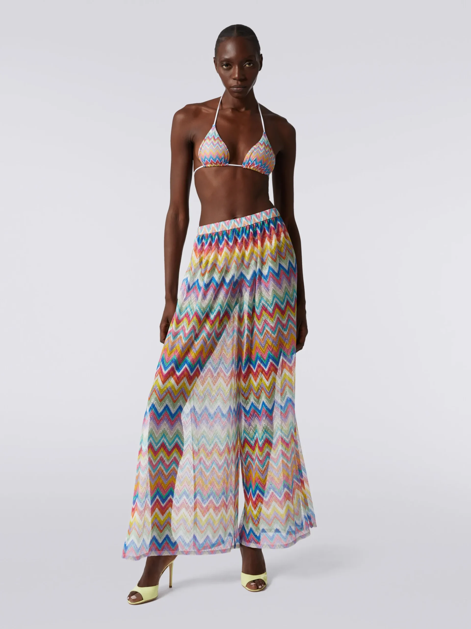 Pantalon de plage avec imprimé zig-zag