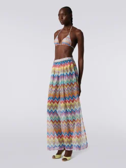 Pantalon de plage avec imprimé zig-zag