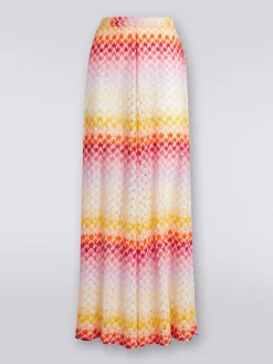 Pantalon de plage effet dentelle avec lurex