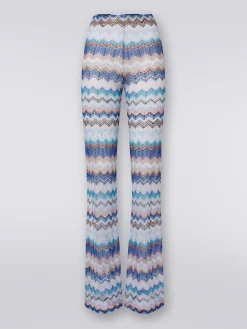 Pantalon de plage en crochet à zig zag avec lurex