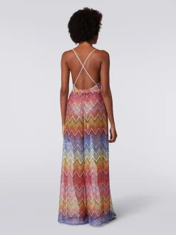 Pantalon de plage en tissu à imprimé à zig zag