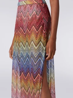 Pantalon de plage en tissu à imprimé à zig zag