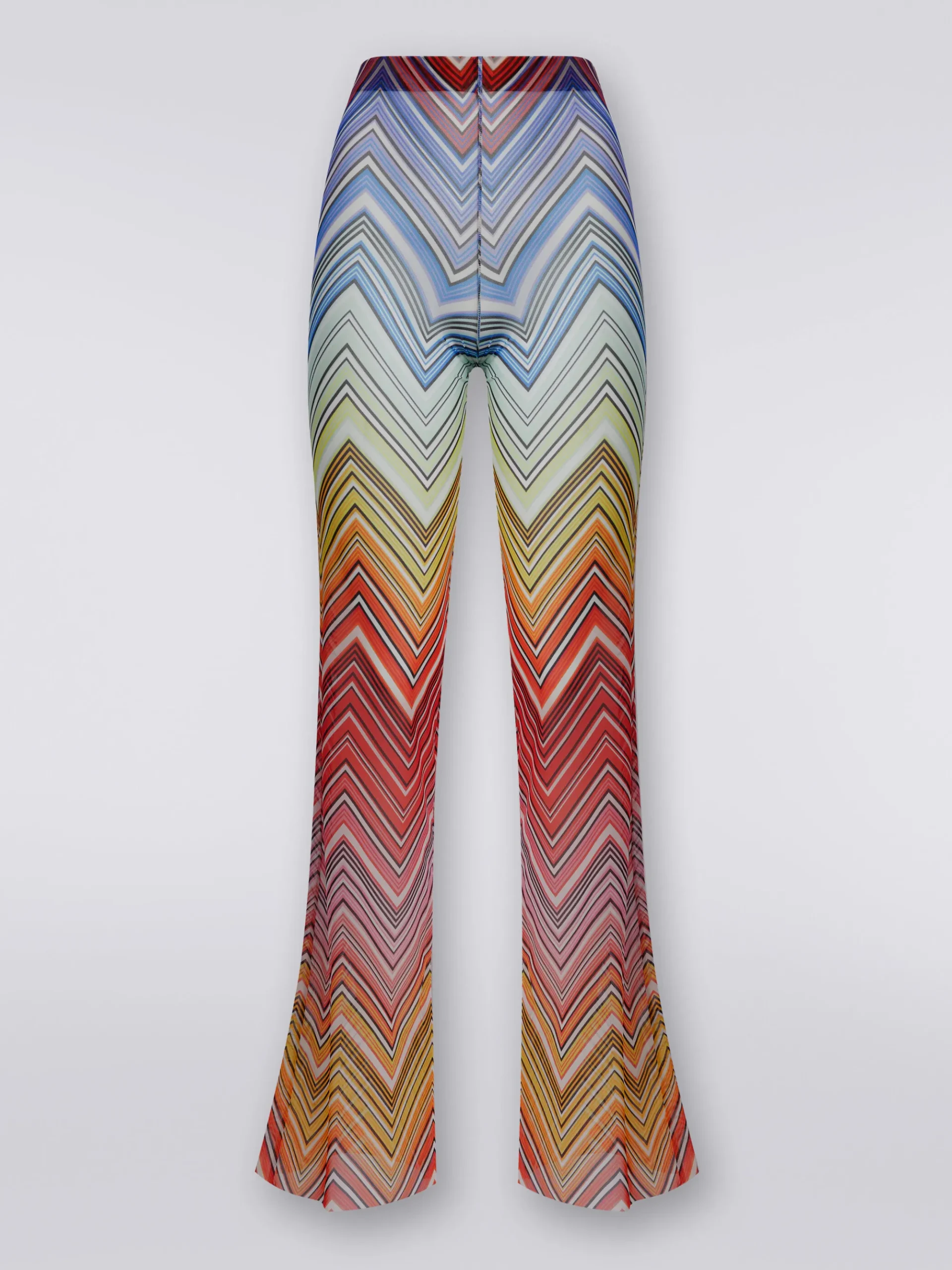 Pantalon de plage en tulle à imprimé zig zag