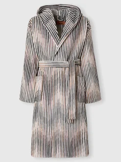 Peignoir Arpeggio en éponge de coton flammé