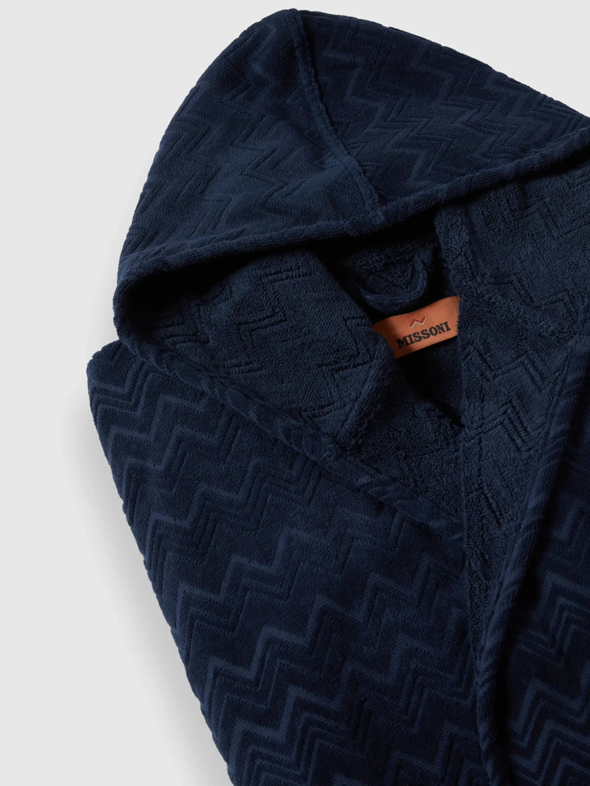 Peignoir Chalk en coton éponge zigzag