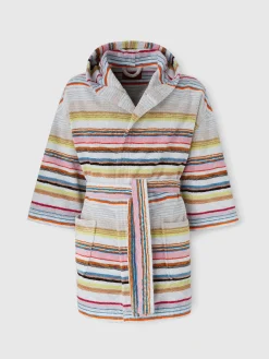 Peignoir court en coton éponge avec lurex Moonshadow