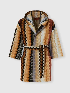 Peignoir Giacomo en coton éponge zigzag