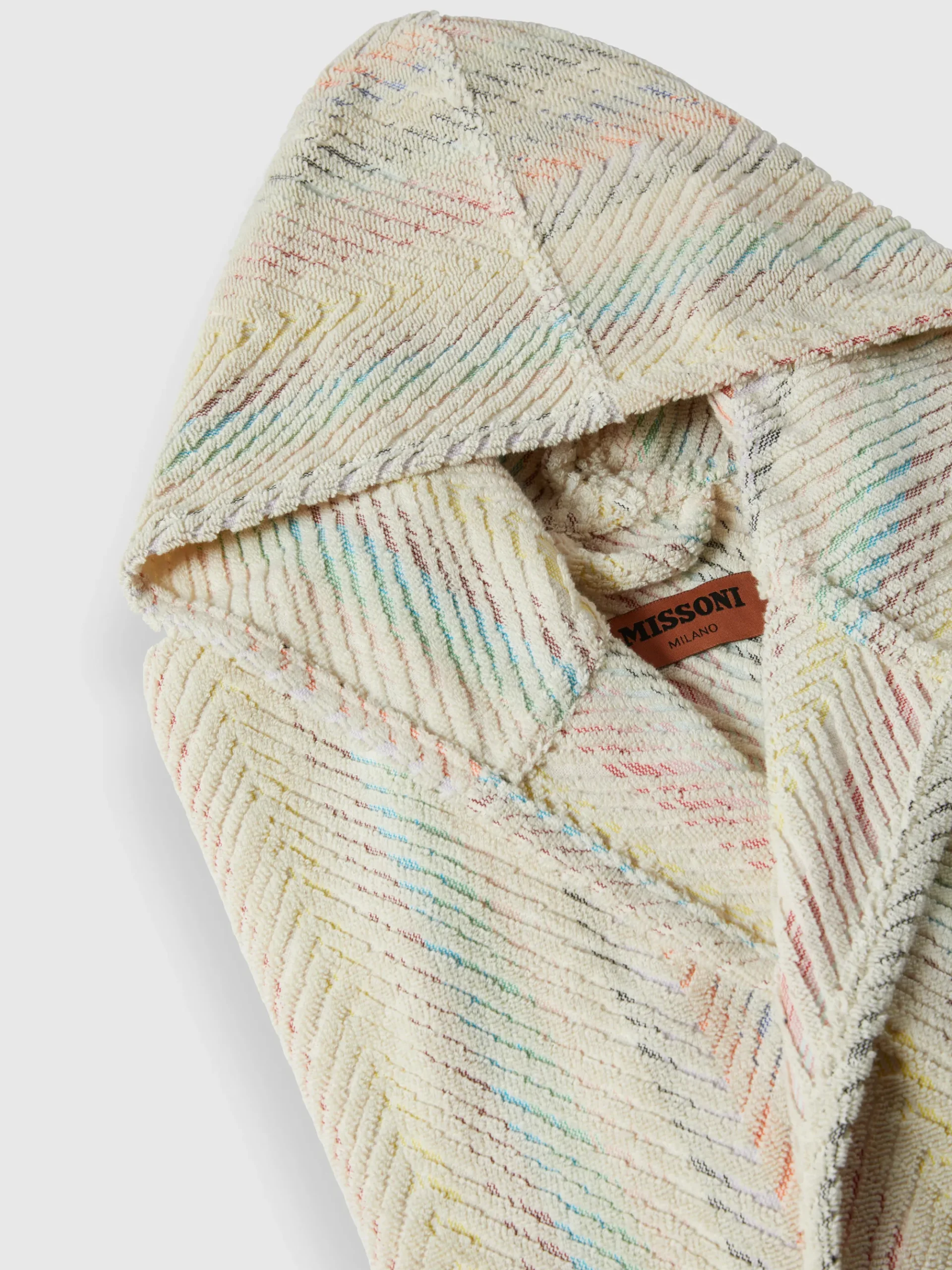 Peignoir Harmony en coton éponge à chevrons