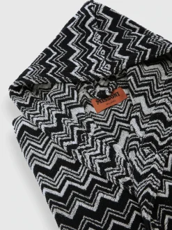 Peignoir Keith en coton éponge à chevrons